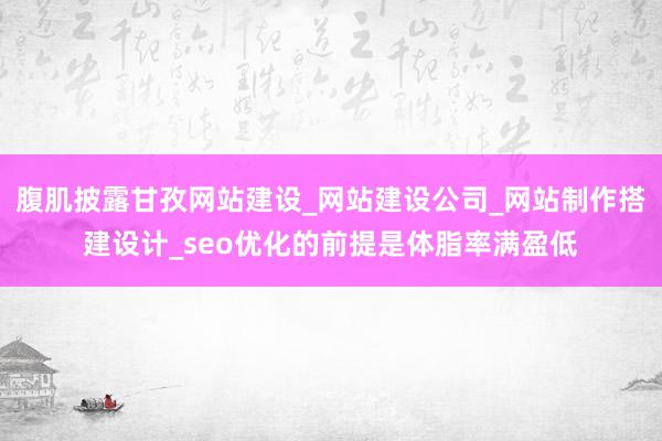 腹肌披露甘孜网站建设_网站建设公司_网站制作搭建设计_seo优化的前提是体脂率满盈低