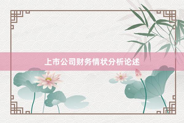 上市公司财务情状分析论述